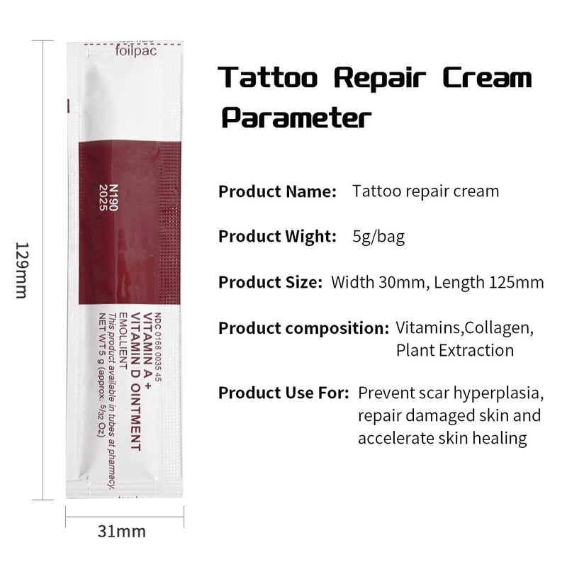 [Australia] - Proamate Tattoo Cream Tattoo Scar Repair Gel, Microblading Aftercare Ointment Vitamin A & D Anti Scar Tattoo Aftercare Cream for Makeup Microblading and Tattoo Healing Supplies (White, 50) White 