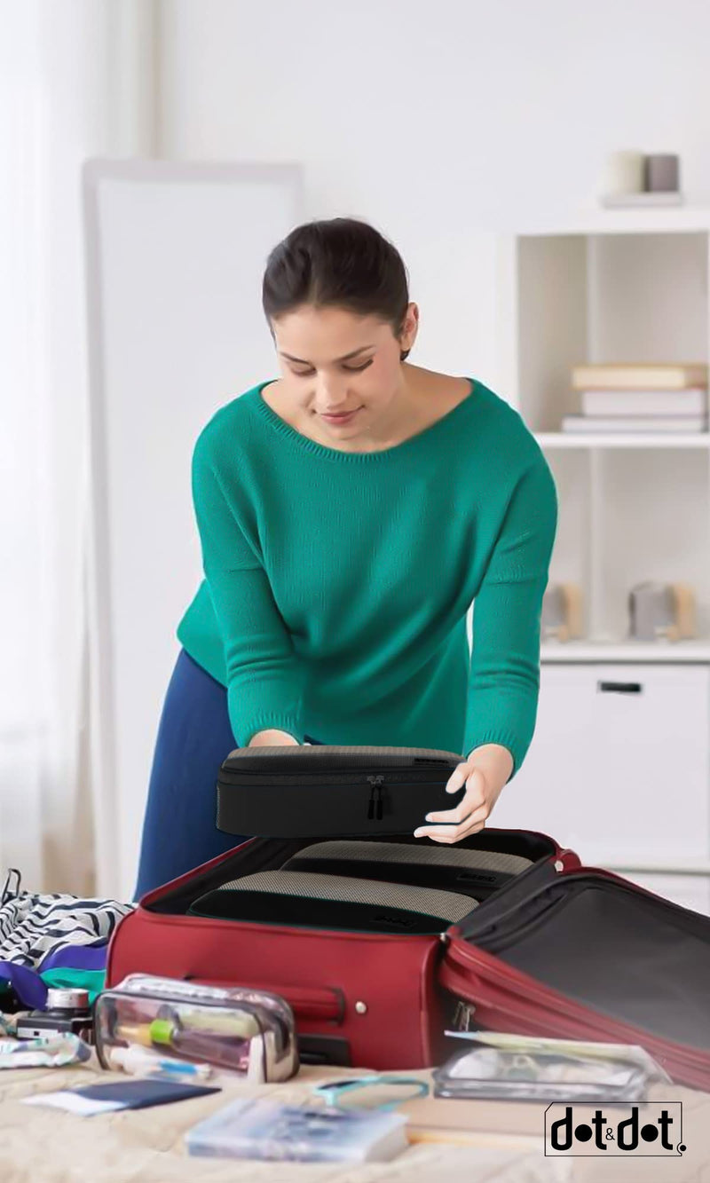 Medium and Large Black Travel Packing Cubes