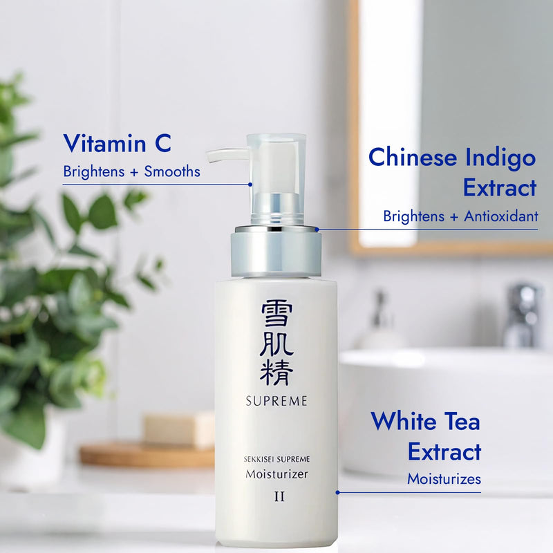 SEKKISEI SUPREME Moisturizer II N., Replenishing & Hydrating Liquid with Vitamin C, 4.7 Ounce