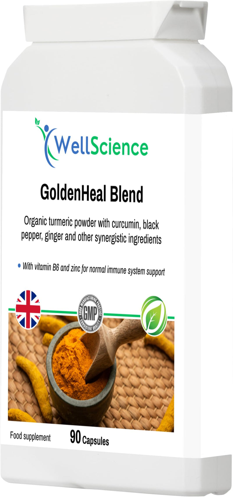 GoldenHeal Blend: Immune Support, Anti-Inflammatory, and Digestive Health - Organic Turmeric, Curcumin, Black Pepper, Ginger & Cayenne