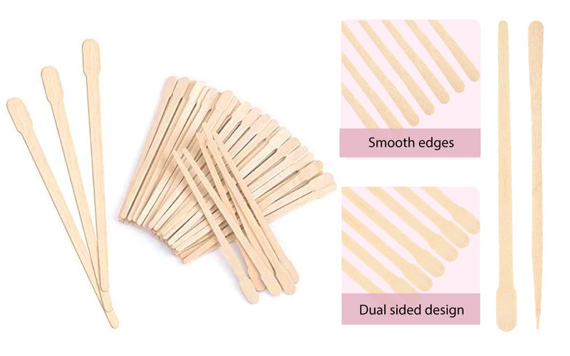 [Australia] - Mibly 1000 Pcs Wooden Wax Sticks - Eyebrow, Lip, Nose Small Waxing Applicator Sticks for Hair Removal and Smooth Skin - Spa and Home Usage Pack of 1000 