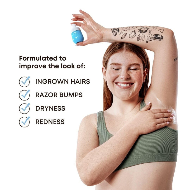 [Australia] - Bushbalm Ingrown Hair Oil - Helps Prevent and Repair Skin from Ingrown Hairs, Razor Burn & Underarm Bumps - Soothe Skin from Post Shave Itchiness, Irritation and Redness, 30 ml - Nude Oil 