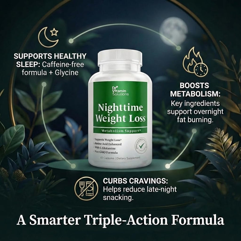 Nighttime Fat Burner - Appetite Suppressant for Weight Loss, Sleep Support | For Women and Men, Metabolism Booster, Belly Fat, Night Shred, Non-GMO, Made in USA, Caffeine-Free, 60 Capsules 60 Count (Pack of 1)