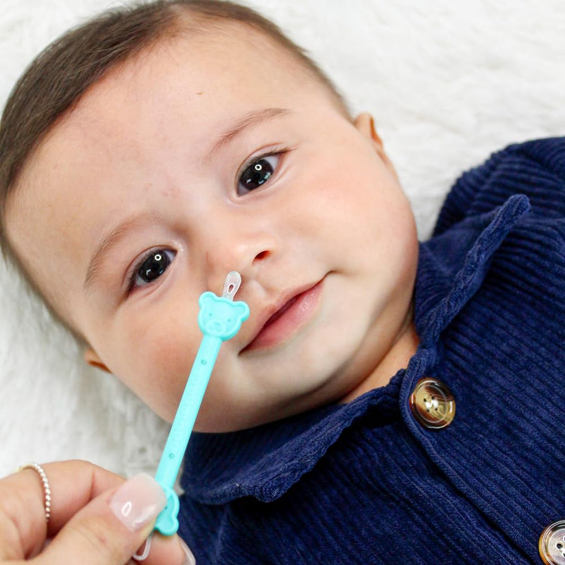 [Australia] - oogiebear: Baby Nose Cleaner & Ear Wax Removal Tool - Safe Booger & Earwax Removal for Newborns, Infants, Toddlers - Dual-Ended - Essential Baby Stuff, Diaper Bag Must-Have, with CASE Blue 1 Pack - Blue w/ Case 