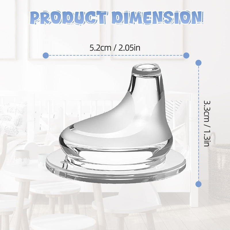 [Australia] - 4/6 Packs Replacement Silicone Spout Compatible with NUK Learner Cup & Active Cup, Soft Transition Spout for Sippy Cups, Leak-Proof, BPA-Free, Easy to Clean Medium Flow (6 Pack) 6 Packs 