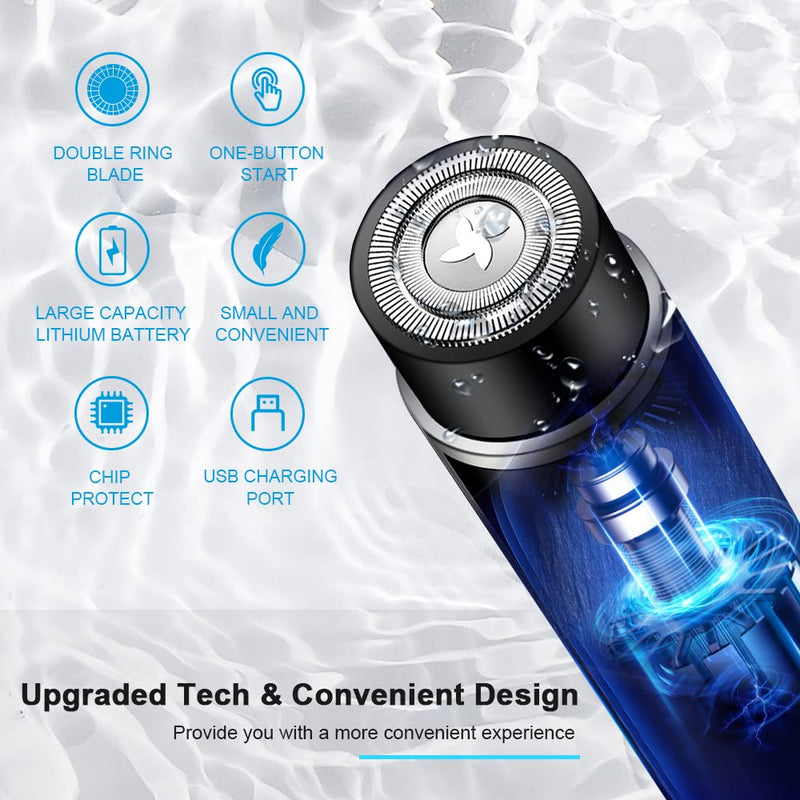 [Australia] - SUPRUS Women USB Rechargeable Electric Shaver for Face Beard Mustache Arm Leg Armpit Bikini LED Battery Indicator Wireless (White) White 