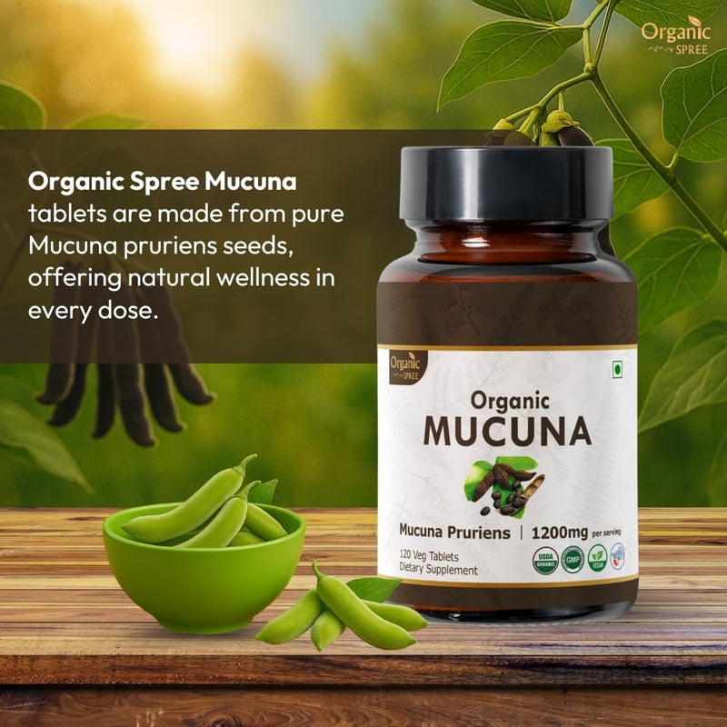 [Australia] - Mucuna 120 Tablets ‚Äì USDA Organic Mucuna Pruriens ‚Äì Supports Relaxation & Cognitive Function* 1 