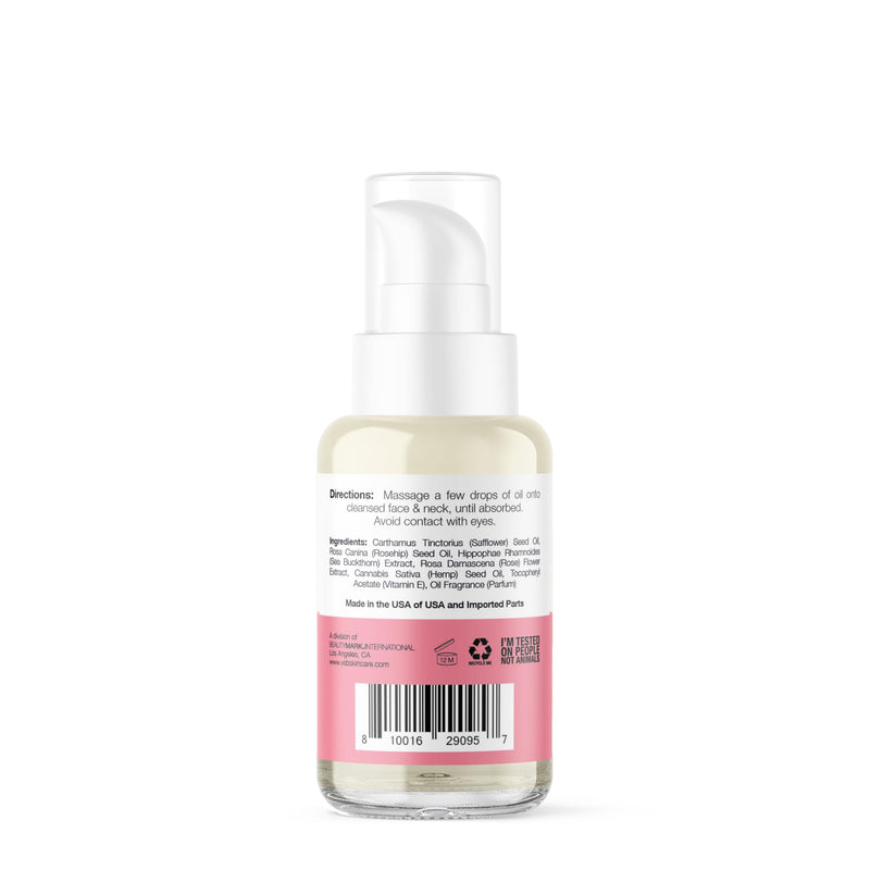 VITAMINS AND SEA BEAUTY Moisturizing Facial Oil with Rosehip + Sea Buckthorn, 2 fl oz