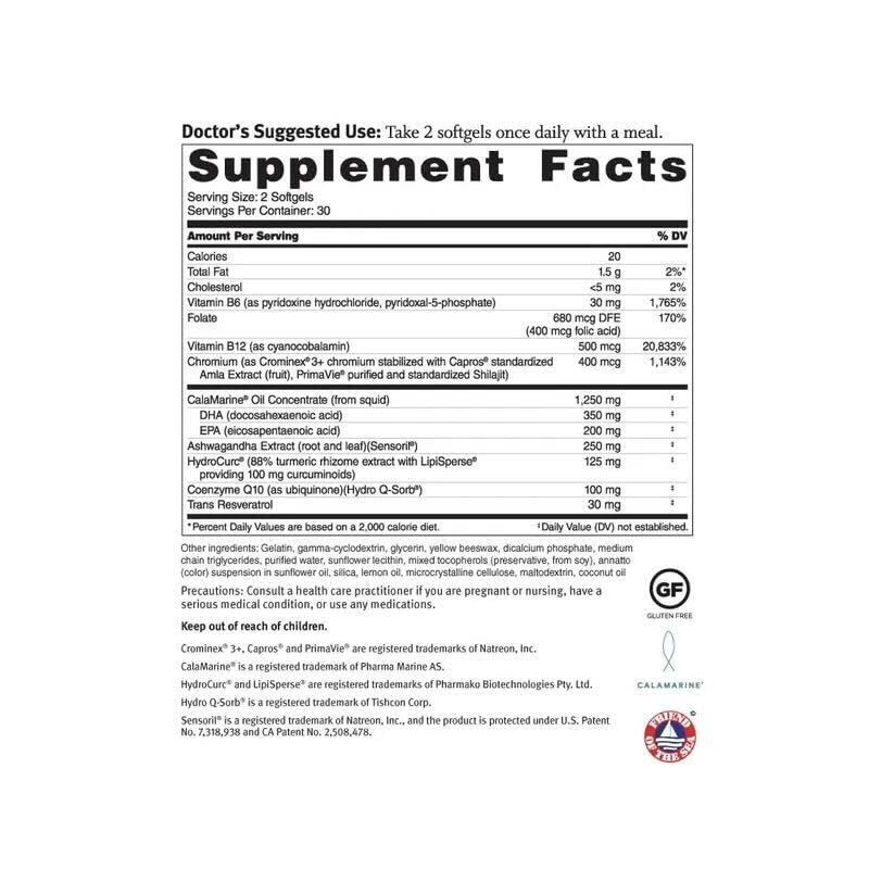 [Australia] - Dr. Sinatra Omega Q Plus ULTRA | Advanced, Comprehensive Support for Heart Health & Healthy Aging with Ashwagandha for Stress Relief 