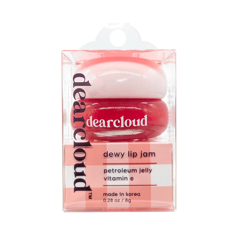 dearcloud Dewy Lip Jam – Lip Balm with Vitamin E (Deep Cherry) | Vitamin E · Jojoba Oil · clear glossy finish · Pink Lychee scent · .34 oz Deep Cherry .28 Ounce (Pack of 1)