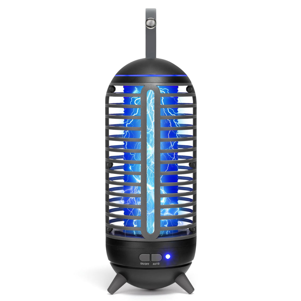 Bug Zapper, indoor and outdoor 2-in-1 mosquito zapper, portable rechargeable waterproof bug zapper, suitable for yard, home, backyard, garden, camping black