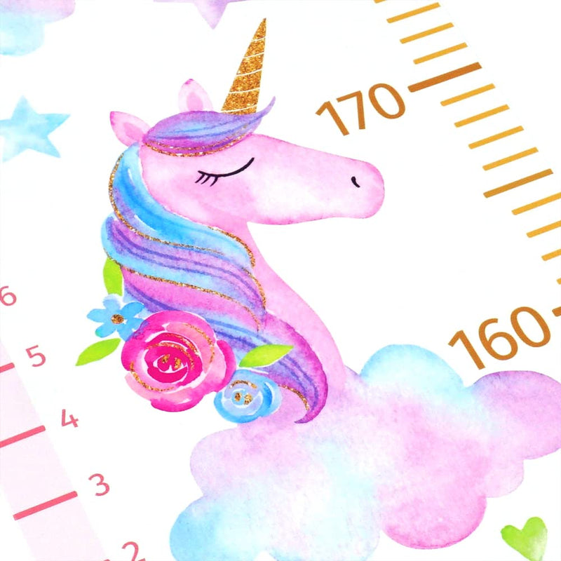 [Australia] - HomeEvolution Kids Growth Chart Height Measuring Chart, Classical Canvas Wall Hanging Rulers for Baby Children Girls Bedroom Decor (Unicorn) Unicorn 