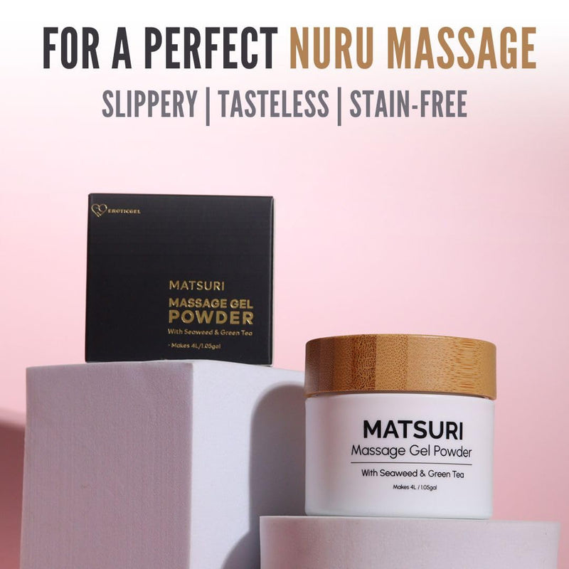 [Australia] - Nuru Massage Gel Therapy Powder 40g - Matsuri | Seaweed & Green Tea | Made in Japan | Paraben & Glycerine Free | Makes 1.05 gal Matsuri Vegan - 40g 