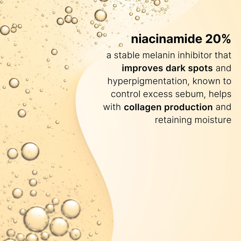 Niacinamide 20% + Hyaluronic Acid 1% Serum for Face w/Green Tea Extract - Pore Minimizer, Even Skin Tone, Fine Line Vitamin B3 Beta-Glucan Korean Skincare 1 Fl Oz (Pack of 1)