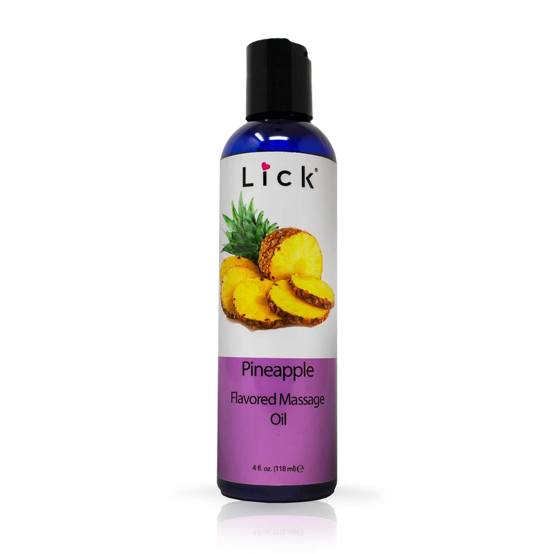 [Australia] - Lick Pineapple Flavored Massage Oil ‚Äì Romantic, Body Safe, Non-Greasy Formula, Date Night 4 oz 4 Fl Oz (Pack of 1) 