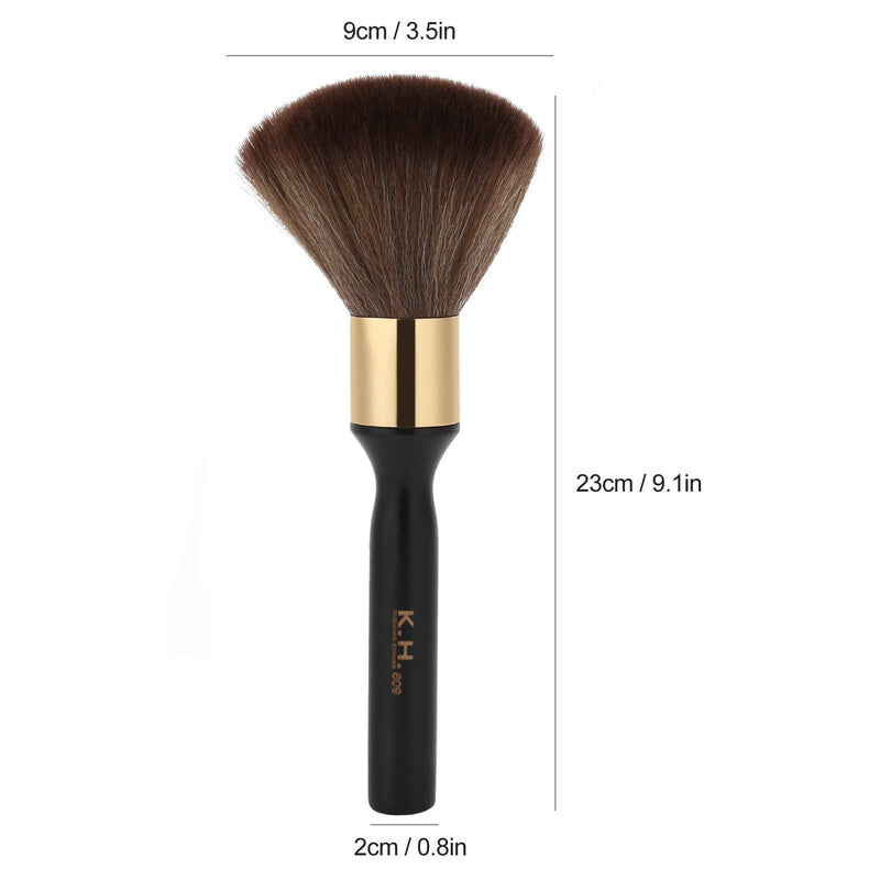Neck Duster Brush, Neck Face Duster Broken Hair Sweep Brush Professional Salon Barber Hairdressing Brush Hair Cutting Duster Brush Hair Sweep Cleaning Barbershop Accessories(Black) Black