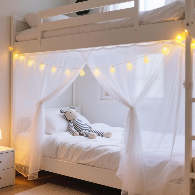 [Australia] - 1.5M Wide Bed with White Extra Dense Quadrant Protection Mosquito Net,Dormitory Double Bed Cover Dense Insect Net for Camping,Family,Dormitory,Housing Bed Bug Protection (L:2m*W:1.5m) Extremely Dense-2m*1.5m(L*W) 