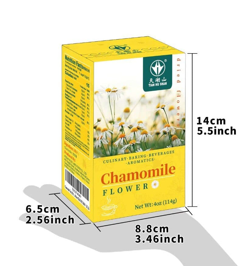 [Australia] - TIAN HU SHAN Chamomile Flowers Herbal Tea, Chamomile Tea Loose Leaf, Fresh and Sweet, Clean without Impurities, 4 Ounce (Pack of 1) 4 Ounce (Pack of 1) 