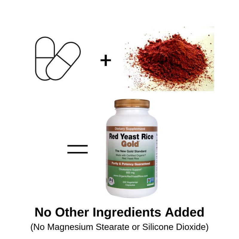 [Australia] - 600 mg of Organic Red Yeast Rice - IP6 International - 240 Veg Caps 