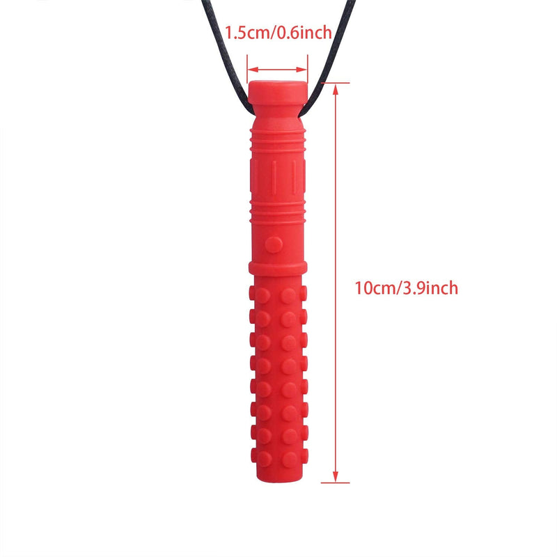 [Australia] - Mace Chew Necklace for Sensory Kids, Silicone Autism Chew Toys, Oral Motor Chewy Necklace Sensory for Teething, ADHD, Biting or Special Needs (6 Pack) 