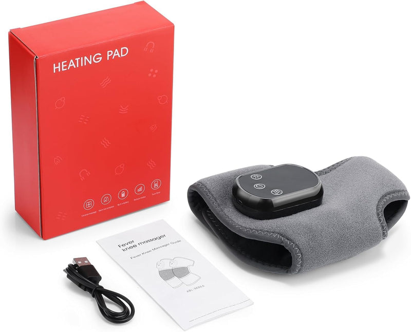 Cordless Ankle Massager with Heat, Rechargeable Ankle Heating Pad Wrap for Pain Relief, Portable Heated Foot Massager for Neuropathy Plantar Fasciitis, 5 Heat Levels 3 Vibration Modes Auto Shut Off L