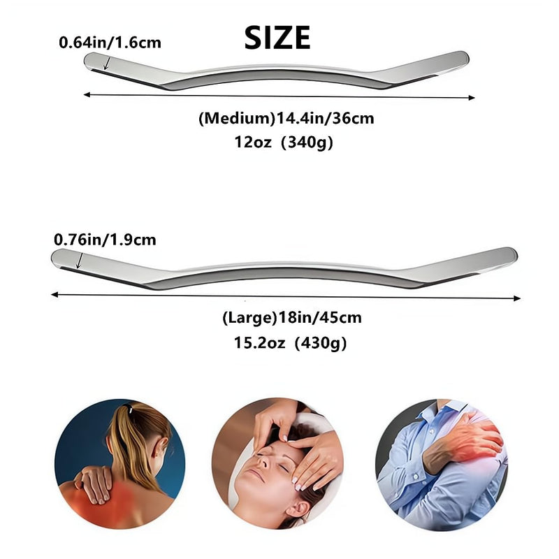 [Australia] - Gua Sha Massage Tools,Fascia Blaster Lymphatic Drainage Massager Stick, Cellulite Massager Muscle Roller Scraper Tool (Medium) Medium 