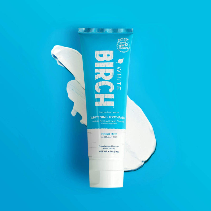[Australia] - White Birch Activated Charcoal Toothpaste - Professional Teeth Whitening - Natural, No Fluoride Oral Care Whitening Toothpaste (1 Pack) 