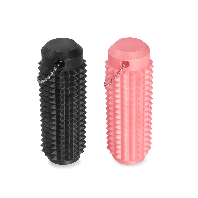 [Australia] - 2 Pack Little Ouchies Pain Relief for Adults, 3D Printed Keychain Sensory for Stress Relief & Focus, Office Workers Gifts for Men (Black & Pink) (2) 2pcs 