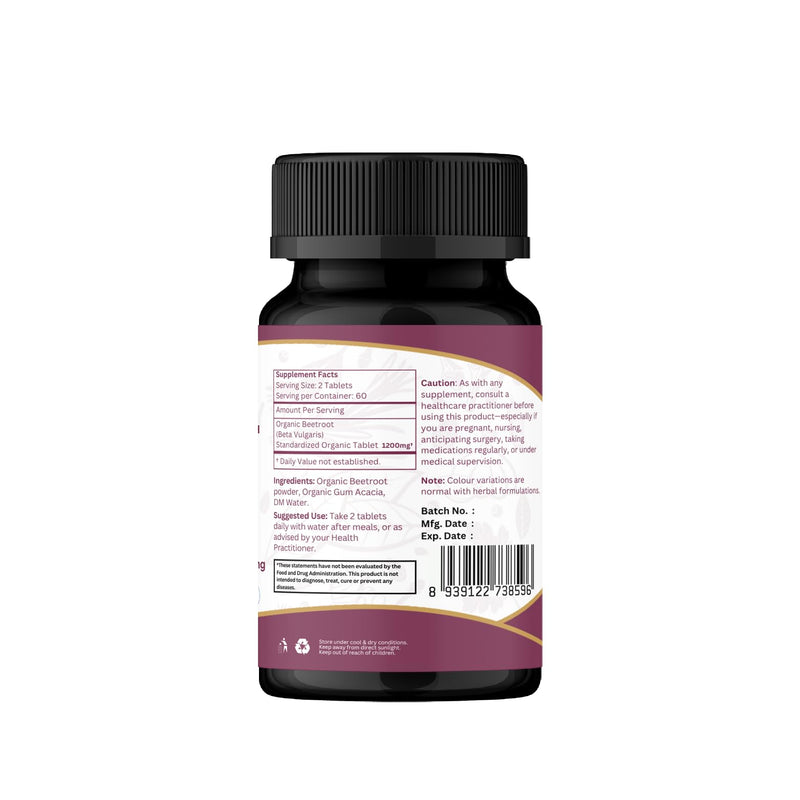 ORGANIC SPREE Beetroot 120 Tablets | Beta Vulgaris (Beetroot) | USDA Organic Certified | Organic and Natural 120tab (1) 1