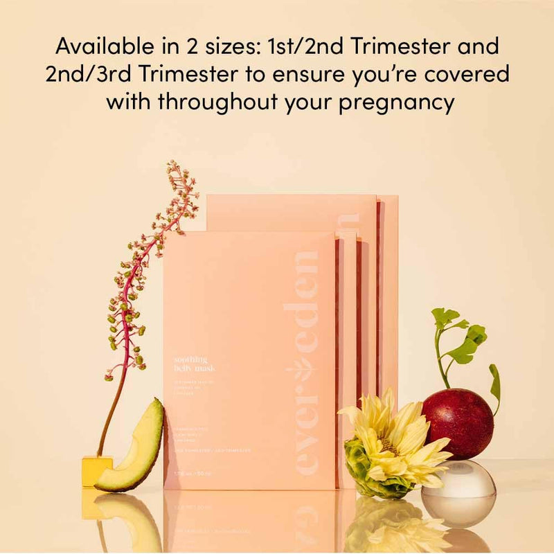 [Australia] - Evereden Soothing Belly Mask for Stretch Marks - 2nd/3rd Trimester Size | 1 count | Belly Mask for Pregnancy | Clean Pregnancy Skincare | Non-toxic and Fragrance Free 1 Count (Pack of 1) 2 / 3 Trimester 