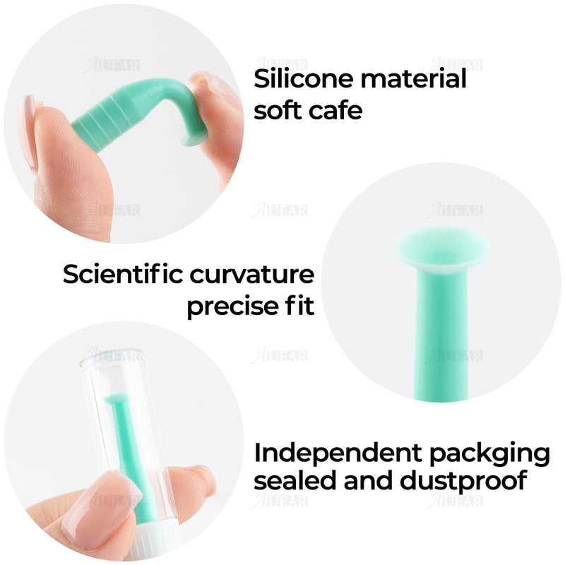 [Australia] - AUEAR, Pack of 10 Soft Silicone Contact Scleral Lens Insertion Tool Plunger Remover Contact Plunger for Soft Hard Lenses Green Color 