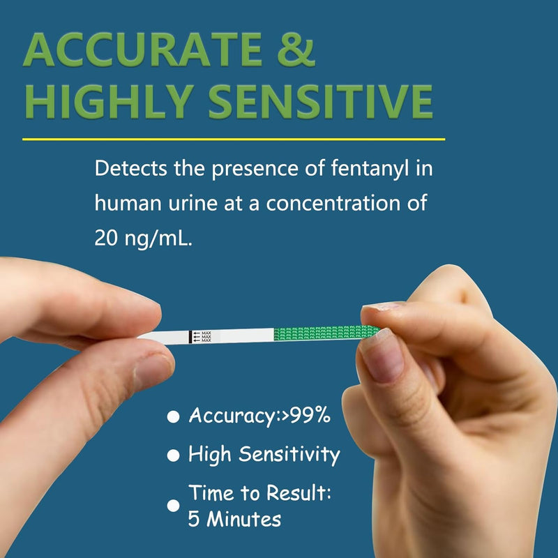 [Australia] - [25 Packs] Fentanyl Rapid Test Strip, Fentanyl Test Kit for Home Use with Accurate & Reliable Results, 20 ng/ml Cut-Off Level - Highly Sensitive Testing for Liquids, Powders and More 