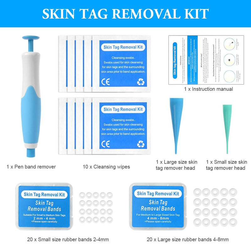 [Australia] - ACWOO Stem Wart Removal Quick Kit, Stem Wart Remover, Skin Tag Remover Kit for Micro to Large 2MM-8MM, Wart Remover Safe and Painless, for Most Body Parts Blue 