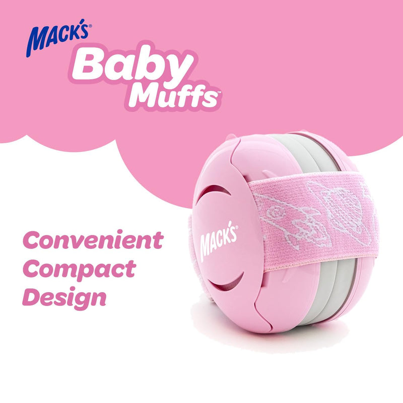 [Australia] - Mack's Baby Muffs | Baby Ear Muffs Noise Protection | High NRR | Noise Cancelling Headphones for Babies & Toddlers Pink 
