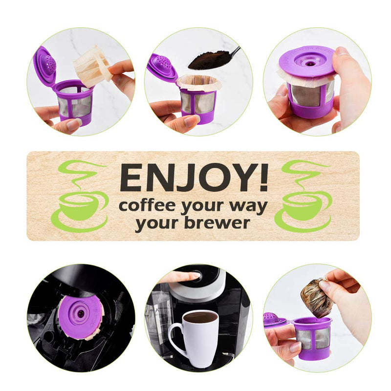 [Australia] - CAPMESSO Disposable Coffee Paper Filters Replacement Kerig Filter Compatible with Reusable Single Serve Pods Keurig Coffee Maker-300 Count (Natural) Natural-300 Count 