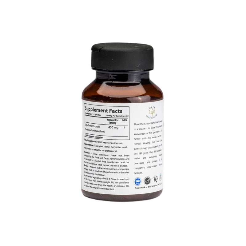 [Australia] - bixa BOTANICAL Guduchi Extract Bitters 2.5% Veg Capsule 60 Count (450mg) (Tinospora Cordifolia/Giloy) Herbal Supplement | Best Immunity modulator | Ayurvedic herb 
