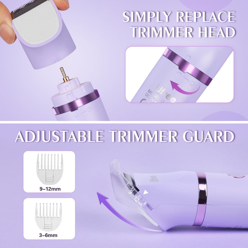[Australia] - Ufree Bikini Trimmer Electric Razors for Women, Rechargeable Pubic Body Hair Trimmer Electric Shaver for Legs Body Hair, Bikini Shaver IPX7 Waterproof, Gifts for Women, Purple 