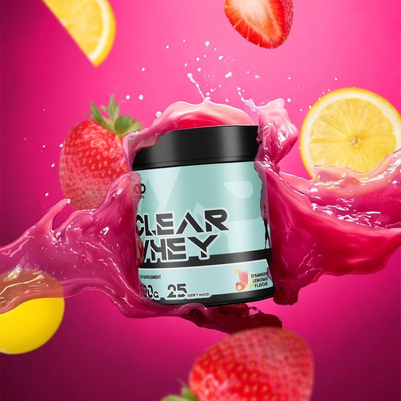 Clear Whey Isolate Protein Powder – Refreshing Protein Shake | Low Lactose, Easy Digesting & High in Protein | Ideal for Workout Recovery – 500g, 25 Servings (500 Grams, Strawberry Lemonade) 500 grams