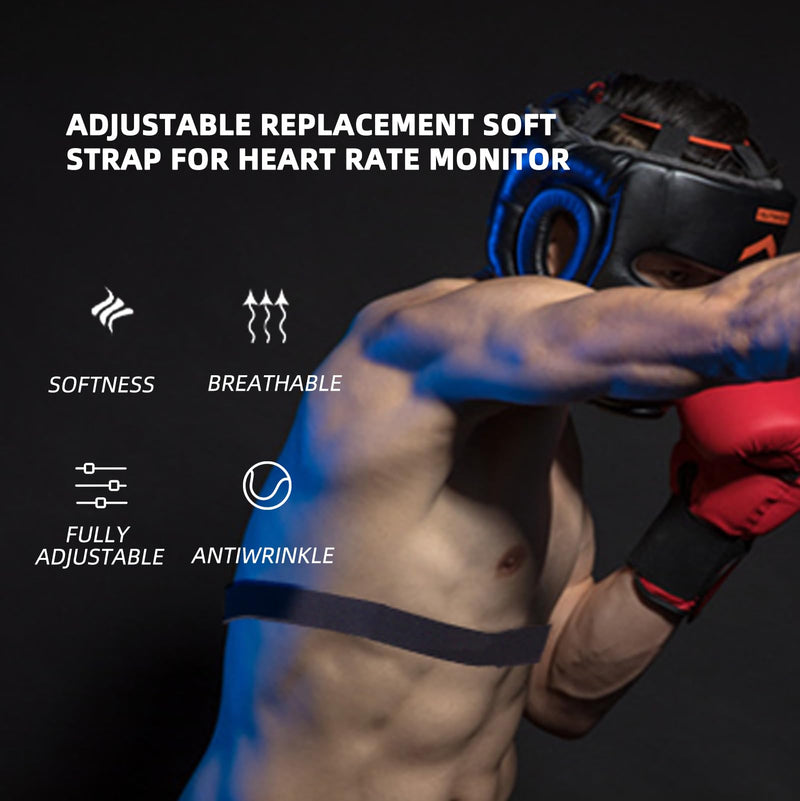 [Australia] - Polar H10 H9 H7 Chest Strap Replacement - Adjustable Soft HRM Compatible with Polar Heart Rate Sensor Black 