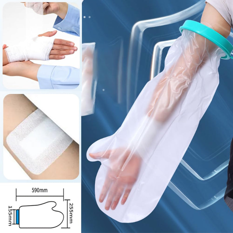 [Australia] - Gurxi Plaster Protection Waterproof Arm Shower Protection Arm Hand Plaster Protection Arm Waterproof Waterproof Bandage Protection Arm, Medical Consumables for Adults The Plaster Protection for Shower, Bath, 60cm 
