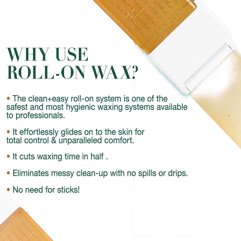 [Australia] - Clean + Easy Original Roll On Wax – Small Wax Refill Cartridges for Hair Removal, Fast & Easy Roll On Applicator for Face, Brows & Delicate Areas, 3 Pack Small (Pack of 3) 