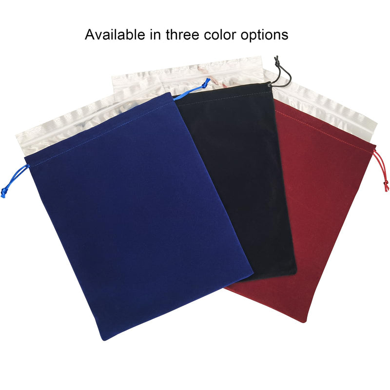 [Australia] - Blue Velvet Cremains Urn Bag for Human Ashes - For Use Inside the Urn - Size 10" X 12" (230 Cubic Inches Capacity) - Includes a Resealable PE Material Ashes Storage Bag Blue Large 