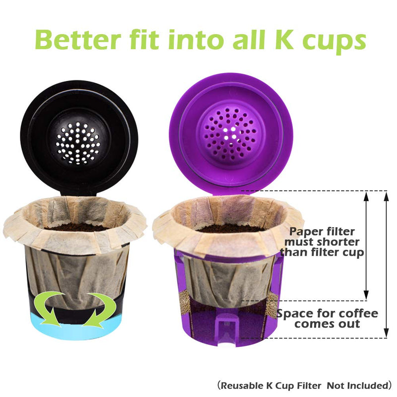 [Australia] - CAPMESSO Disposable Coffee Paper Filters Replacement Kerig Filter Compatible with Reusable Single Serve Pods Keurig Coffee Maker-300 Count (Natural) Natural-300 Count 