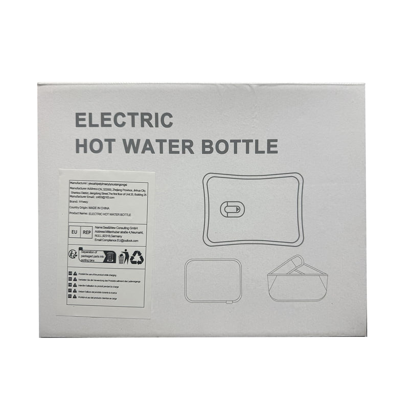 [Australia] - hYwecy Rechargeable Electric Hot Water Bottle with Soft Touch Belt and Warm Glove Bag, Hot Water Bag for Neck, Waist, Cramps, Shoulders Pain Relief(Grey) pessimistic 