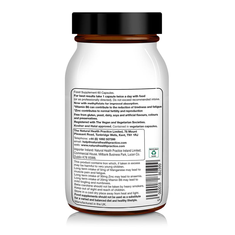 NHP Advanced Fertility Support for Women - Nutrients for Conception, IVF Support & Pregnancy, Scientifically Formulated with Active Vitamins & Minerals for Optimal Fertility Health 60 Vegan Capsules