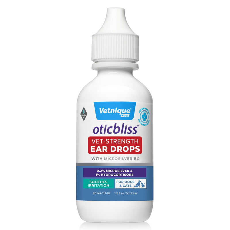 Oticbliss Vet-Strength Ear Drops with MicroSilver™ BG and Oticbliss Advanced Cleaning Wipes XL (60 Ct) Bundle, Advanced Ear Conditions Clinical Strength Ear Drops for Dogs Plus Dog Ear Cleaning Wipes - PawsPlanet Australia