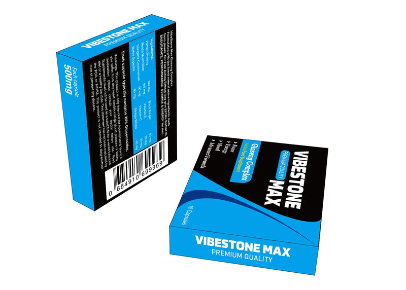 Ultra Strong VIBESTONE MAX™.10 x 500mg Pills - Herbal Supplement, Performance Enhancing Supplements for Energy, Stamina and Endurance.