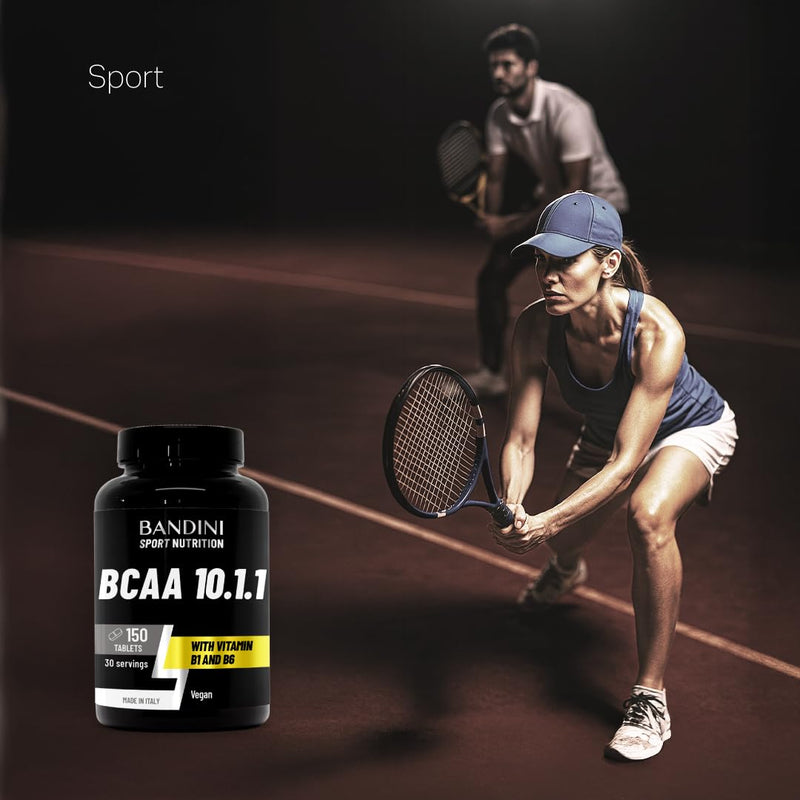 Bandini® BCAA 10.1.1 150 Tablets - Branched Chain Amino Acids 10:1:1 - Leucine, Isoleucine, Valine with Vitamin B1, B6-100% Vegan Lactose Free Aminoacids - Powerful Pre and Post Workout Supplement
