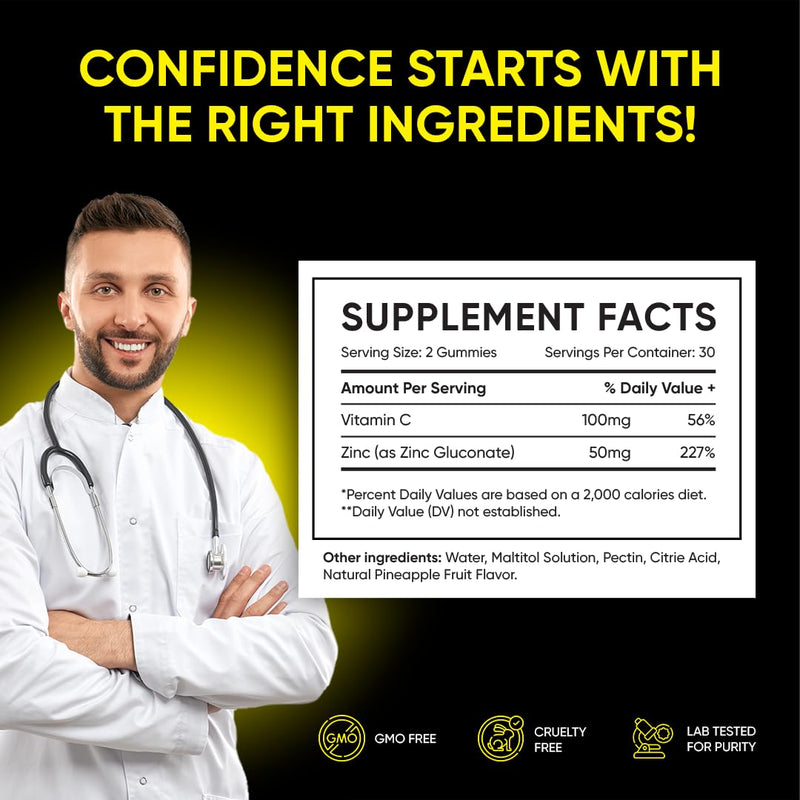 Pineapple C*M Gummies Improves Sperm Volume and Load Semen Volume Supplement - 60 Capsules - 1 Month Supply Pineapple