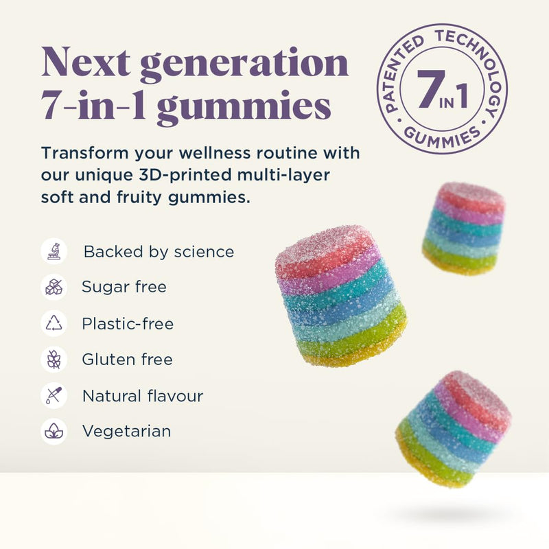 UPSA x Nourished 7-in-1 Skin Lift Collagen Gummies - Vegetarian Formula - Ovoderm® Complex, Vitamin C & Multivitamins for Skin Firmness - 30 Gummies (Take 2 a Day) - Visible Results in 15 Days 1